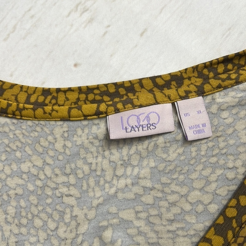 LOGO Layers XL Tank Top Loose Fit Yellow/Brown Design - Picture 6 of 6